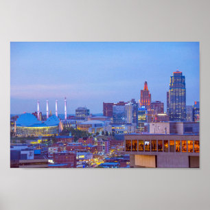 Downtown Kansas City, Missouri, at Dusk Poster