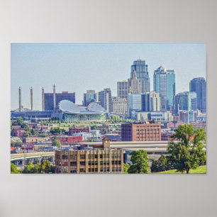 Downtown Kansas City, Missouri, Skyline Poster
