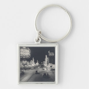 Downtown Las Vegas Retro Key Ring