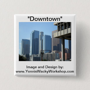 Downtown Los Angeles 15 Cm Square Badge