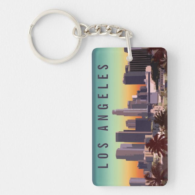 Downtown Los Angeles, California Key Ring (Front)
