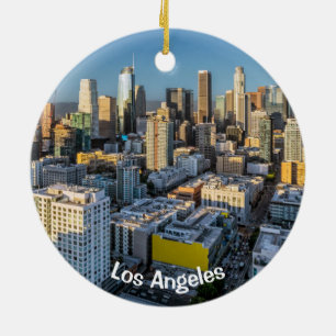 Downtown Los Angeles City View Ceramic Tree Decoration