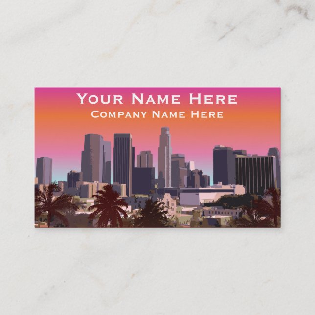Downtown Los Angeles - Customisable Image Business Card (Front)