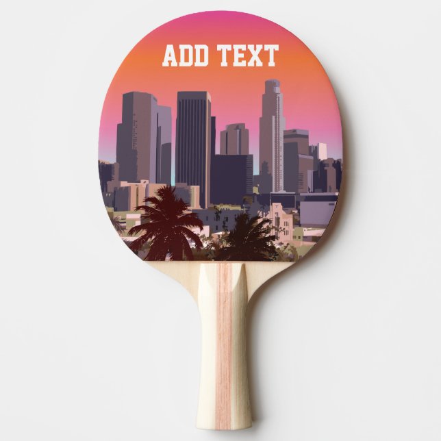 Downtown Los Angeles - Customisable Image Ping Pong Paddle (Front)
