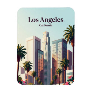 Downtown Los Angeles Skyline California Magnet