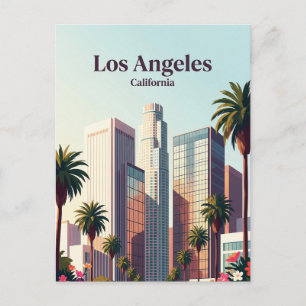 Downtown Los Angeles Skyline California Postcard