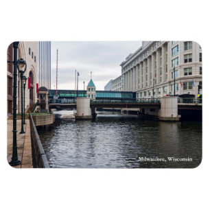 downtown milwaukee riverfront and architecture magnet