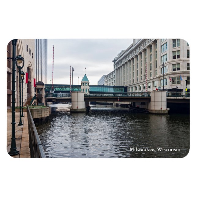 downtown milwaukee riverfront and architecture magnet (Horizontal)