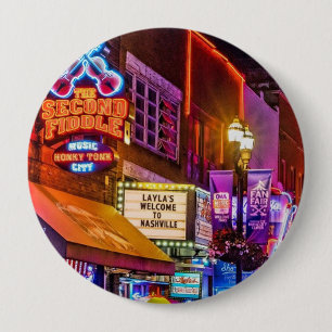 Downtown Nashville Tennessee Nightlife 10 Cm Round Badge