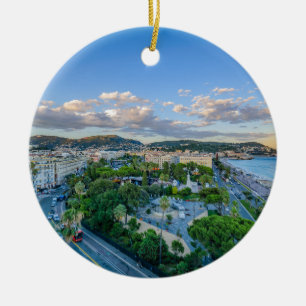 Downtown Nice, France Ceramic Tree Decoration