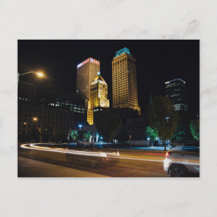 Downtown Night Life (Tulsa, OK) Postcard