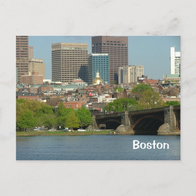Downtown of Boston Postcard (Front)