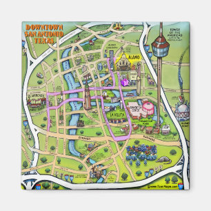 Downtown San Antonio Texas Magnet