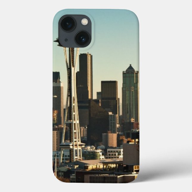 Downtown Seattle skyline and Space Needle Case-Mate iPhone Case (Back)