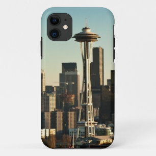 Downtown Seattle skyline and Space Needle iPhone 11 Case