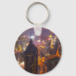 Downtown Shanghai City Key Ring