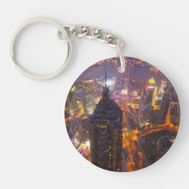 Downtown Shanghai City Key Ring (Front)