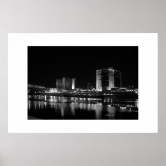 Downtown Shreveport, LA casinos and riverfront Poster