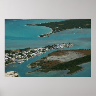 Downtown Spanish Wells, Bahamas Poster