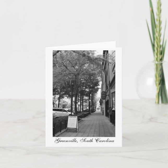 Downtown Streets in Greenville Card (Front)