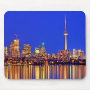 Downtown Toronto skyline at night Mouse Pad