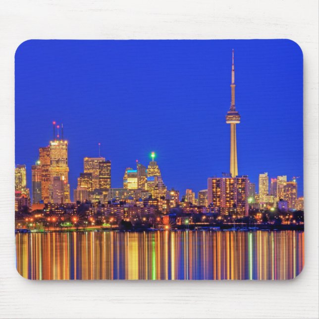 Downtown Toronto skyline at night Mouse Pad (Front)
