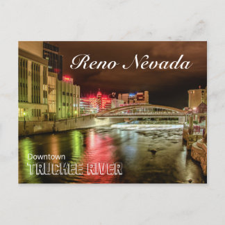 Downtown Truckee River Bridge Postcare Postcard