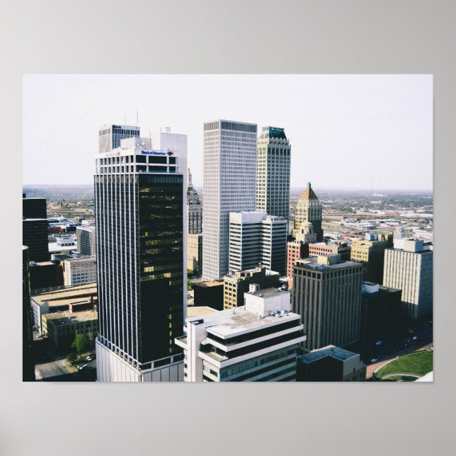 Downtown Tulsa Skyline Poster (Front)