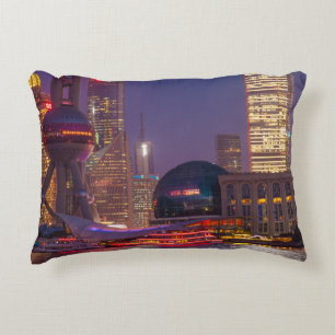 Downtown waterfront shanghai, China Decorative Cushion