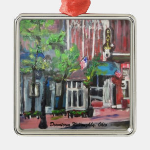 Downtown Willoughby, Ohio Painting Ornament