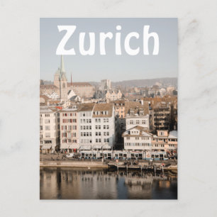 Downtown Zurich from Above Aerial Rail Aesthetic Postcard