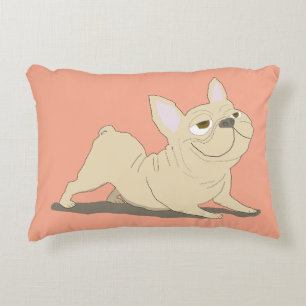 Downward dog decorative cushion