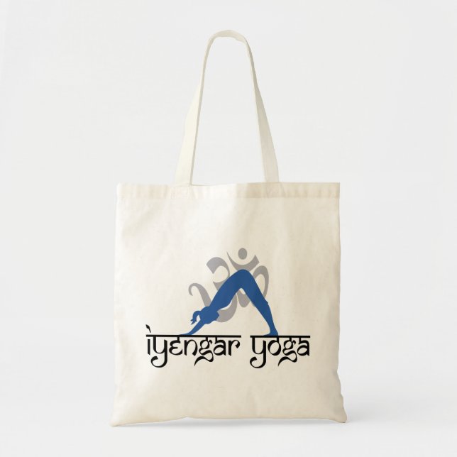 Downward Facing Dog Iyengar Yoga Tote Bag (Front)
