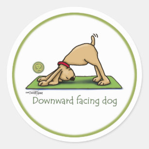Downward Facing Dog - yoga stickers