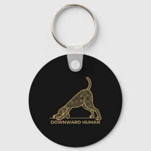 Downward Human – Mandala Dog Yoga Pose Yoga Dog Lo Key Ring
