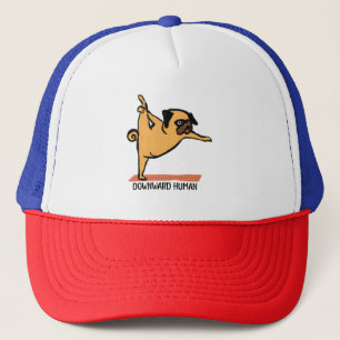 Downward Human-Yoga-Dog-Funny Trucker Hat