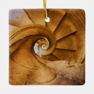 Downward spirl staircase, Portugal Ceramic Ornament