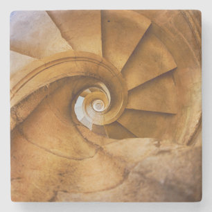 Downward spirl staircase, Portugal Stone Coaster
