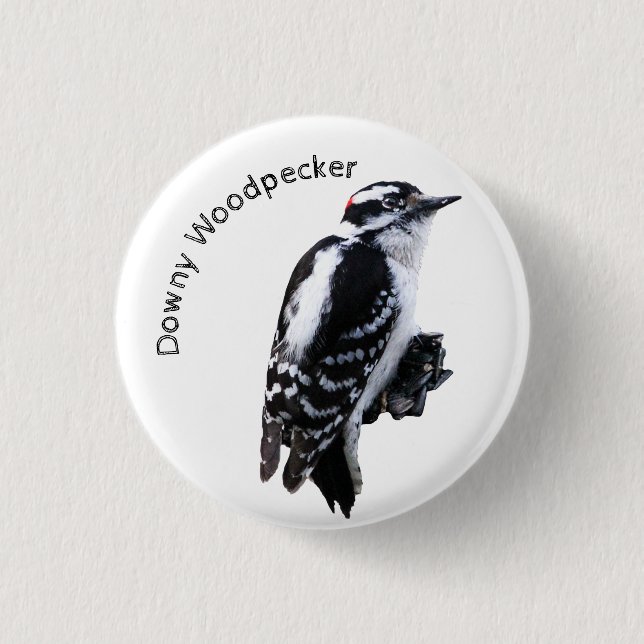 Downy Woodpecker 3 Cm Round Badge (Front)