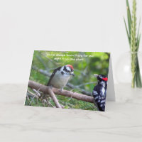 Downy Woodpecker Card for a parent or guardian