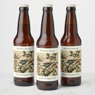 Downy Woodpecker - from Audubon's Birds of America Beer Bottle Label