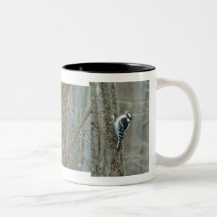 Downy Woodpecker Items Two-Tone Coffee Mug