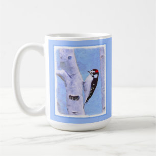 Downy Woodpecker Painting - Original Bird Art Coffee Mug