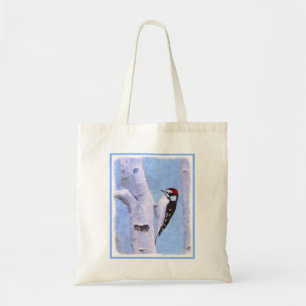 Downy Woodpecker Painting - Original Bird Art Tote Bag