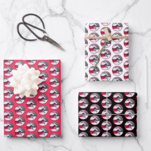 Downy Woodpecker Painting - Original Bird Art Wrapping Paper Sheet