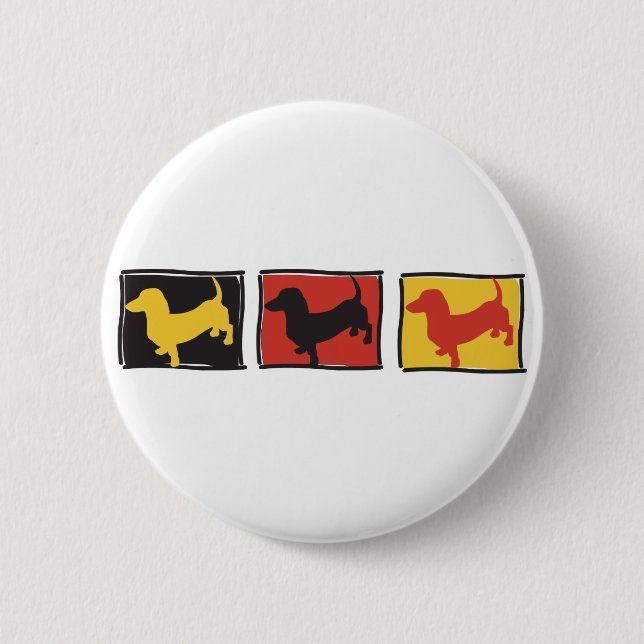 Doxie-3-BOX 6 Cm Round Badge (Front)