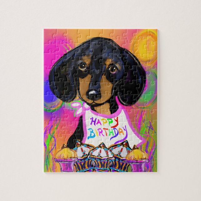Doxie Birthday Jigsaw Puzzle (Vertical)