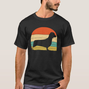 Doxie Dachshund Dog Retro Vintage Silhouette T-Shirt