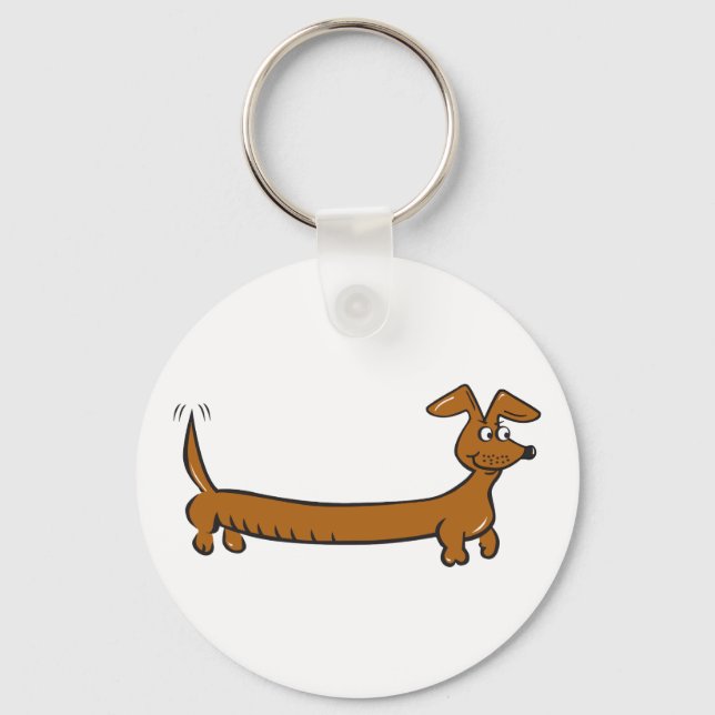Doxie Dachshund Key Ring (Front)