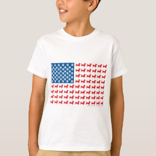 Doxie - Dachshund Patriotic American Flag T-Shirt